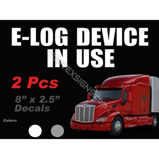 ELD E log Device In Use sticker