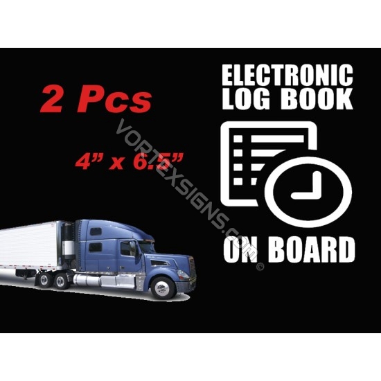 ELD Electronic LogBook ON Board sticker