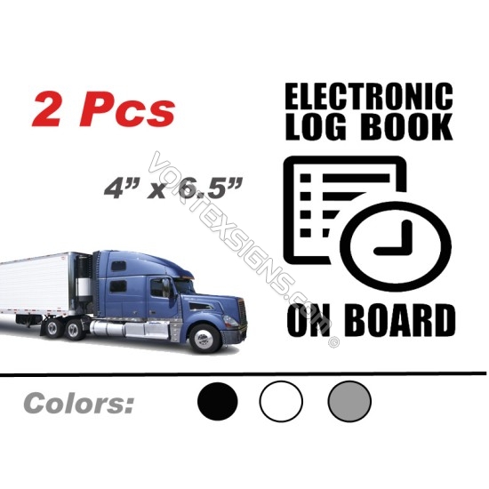 ELD Electronic LogBook ON Board sticker