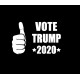 vote Trump 2020 for president sticker