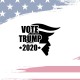 vote Trump 2020 for president sticker