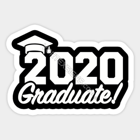 Class of 2020 home window decal / cling sticker