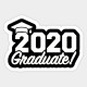 Class of 2020 home window decal / cling sticker