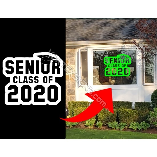 Class of 2021 home window decal / cling sticker