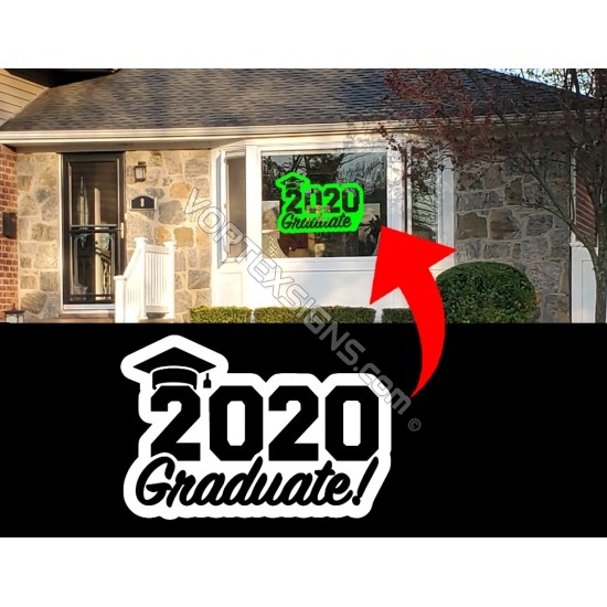 Class of 2020 home window decal / cling sticker