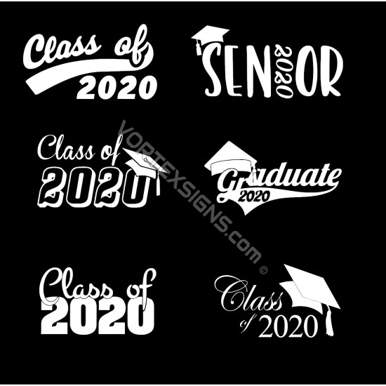 Class of 2021 home window decal / cling sticker