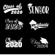 Class of 2021 home window decal / cling sticker