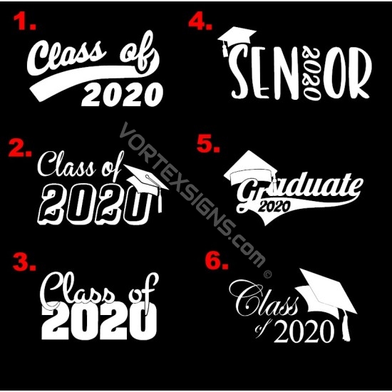 Class of 2021 home window decal / cling sticker