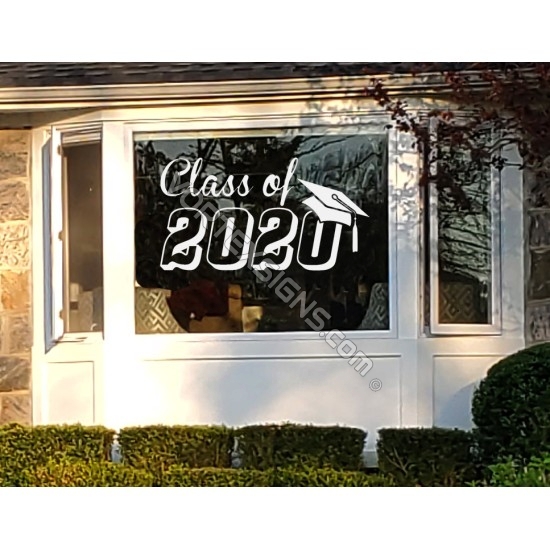 Class of 2021 home window decal / cling sticker