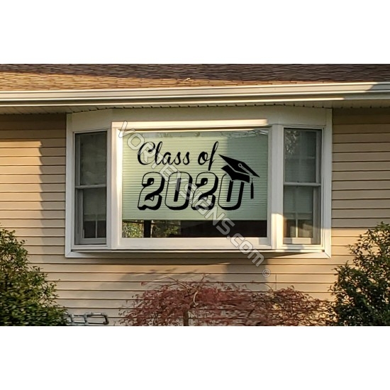 Class of 2021 home window decal / cling sticker