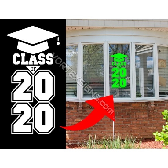 Class of 2021 home window decal / cling sticker