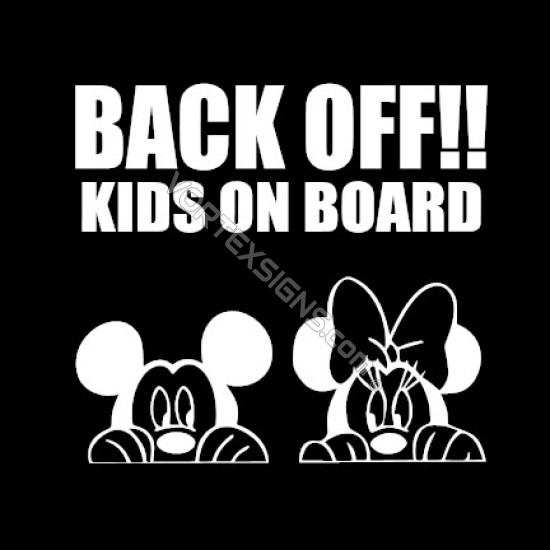 Back Off Kids on Board sticker