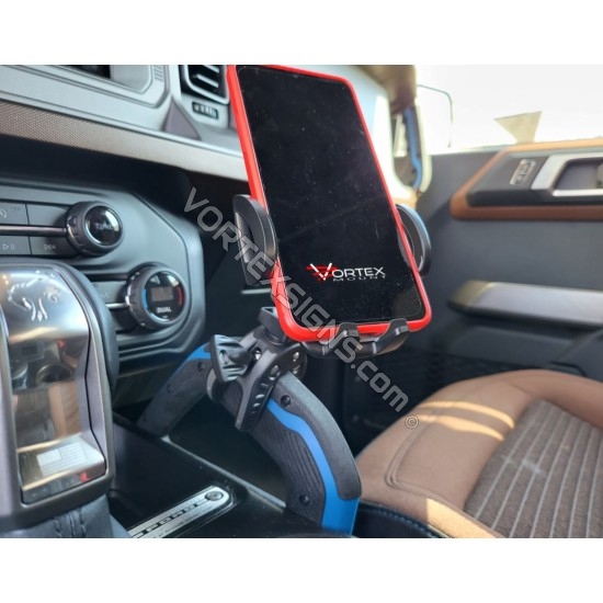 phone accessory holder for interior of a new bronco