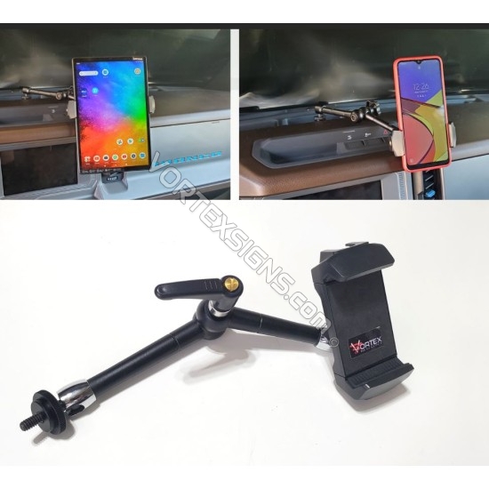 10" arm Accessory port phone mount 