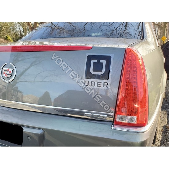 peel and stick UBER sign for car windows