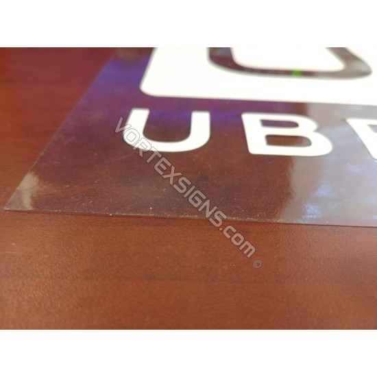 peel and stick UBER sign for car windows