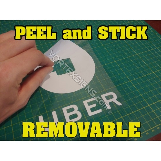 Round Removable UBER decal / static Cling decal Round Removable UBER decal or sign