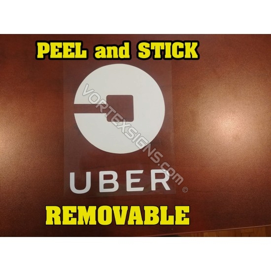SALE! 6.5" x 5" Round Removable UBER decal / static Cling decals