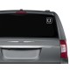 5 inch UBER Square vinyl decal interior UBER Square sticker for front windshield