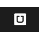 5 inch UBER Square permanent white window decal UBER Square sticker for car windows
