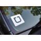 5 inch UBER Square permanent white window decal UBER Square sticker for car windows